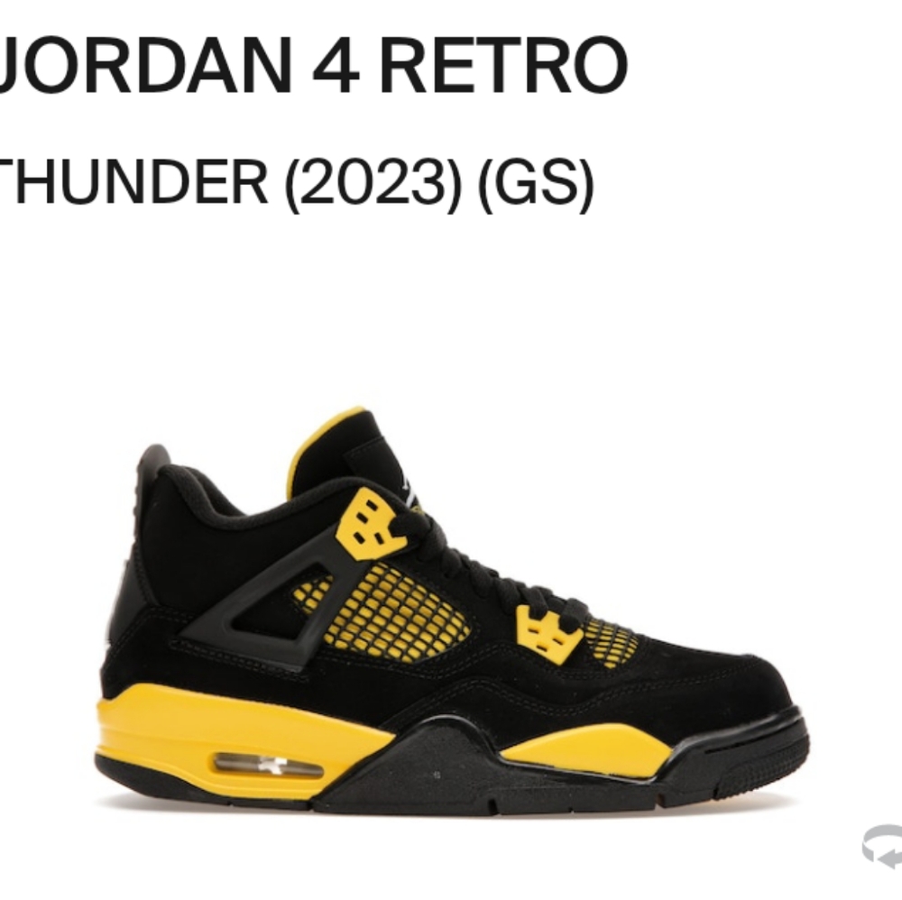 Jordan 4 thunder